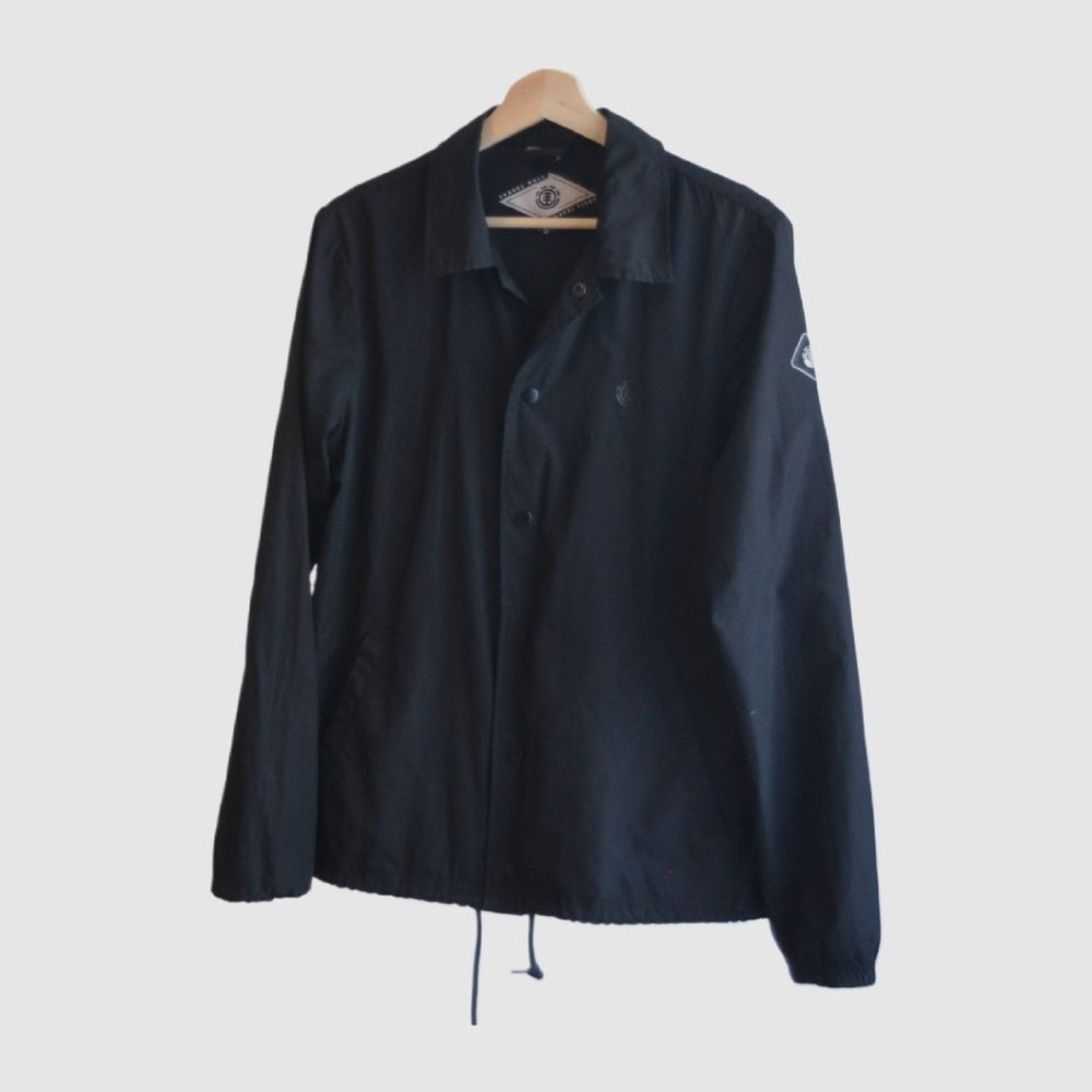 Element Coach Windbreaker Jacket – Black, Size S, Casual & Lightweight